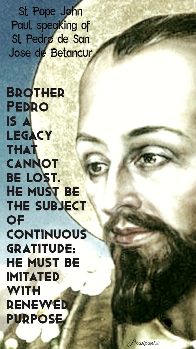 brother pedro - st john paul 25 april 2020