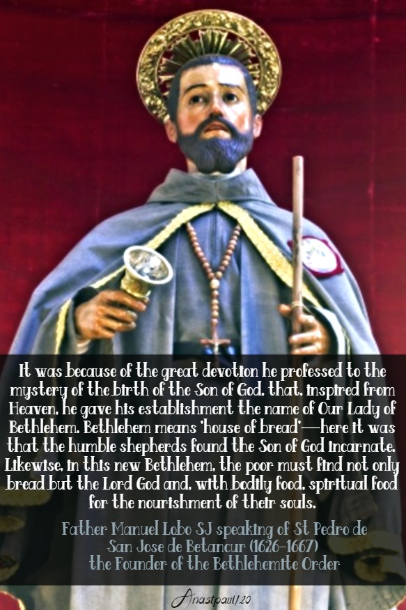 fr manuel lobo - speaking of st pedro de betancur 25 april 2020