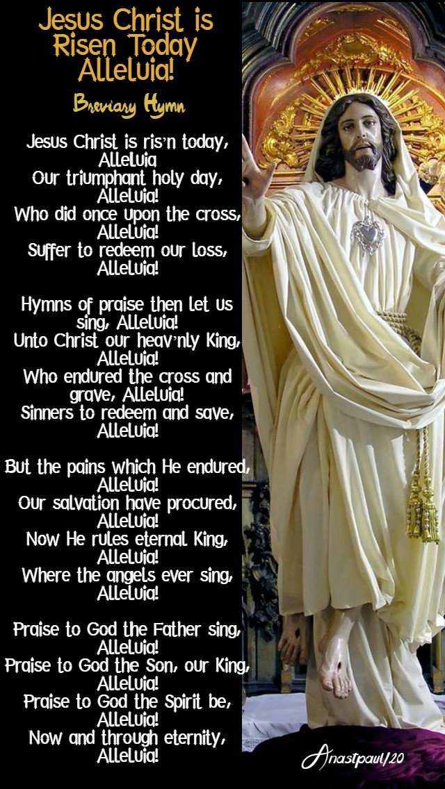 jesus christ is risen today alleluia 12 april 2020