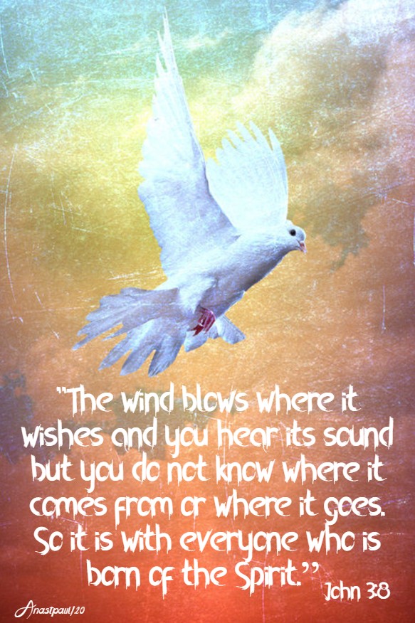 john 3 8 the wind blows where it wishes - 21 april 2020