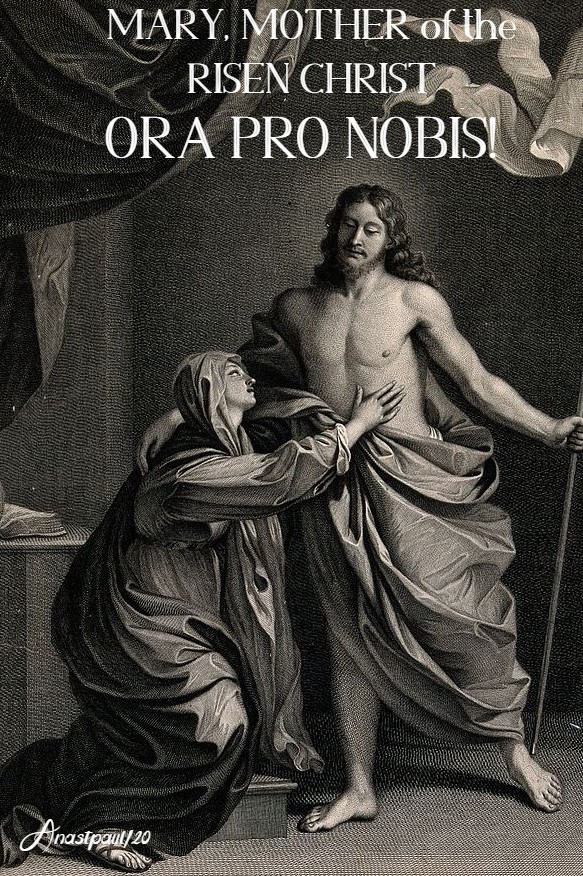 MARY MOTHER OF THE RISEN CHRIST PRA PRO NOBIS PRAY FOR US 13 APRIL 2020