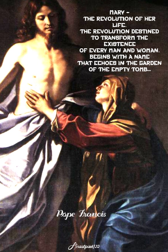 mary the revolution of her life - pope francis - 14 april 2020 easter tuesday