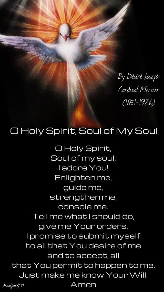 o-holy-spirit-soul-of-my-soul-cardinal-desire-joseph-mercier-in-sinu-jesu-29-oct-2019 and 23 april 2020