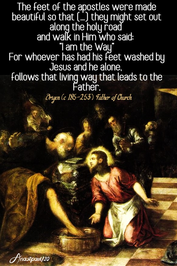 the feet of the apostles were made beautiful -origen 9 april 2020