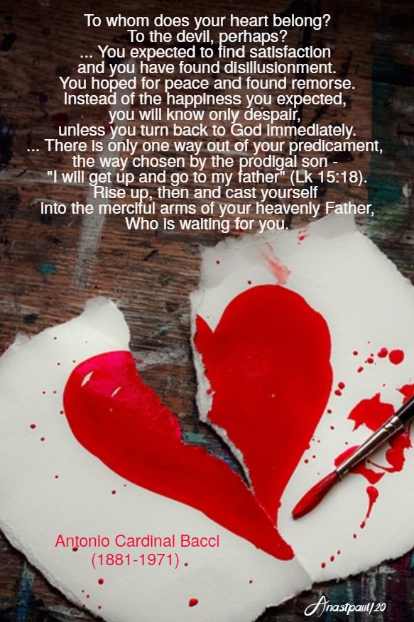 to whom does your heart belong - bacci 30 april 2020