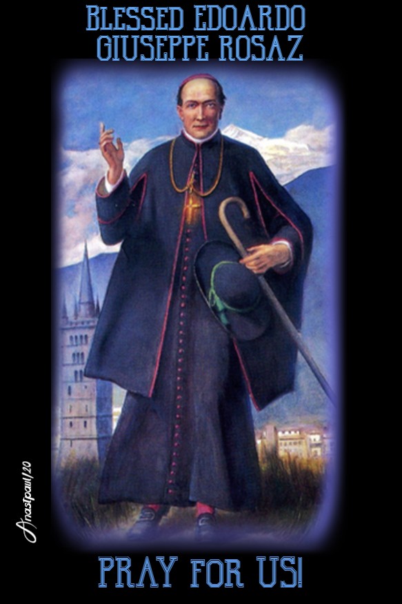 BL EDOARDO GIUSEPPE ROSAZ PRAY FOR US 3 MARY 2020
