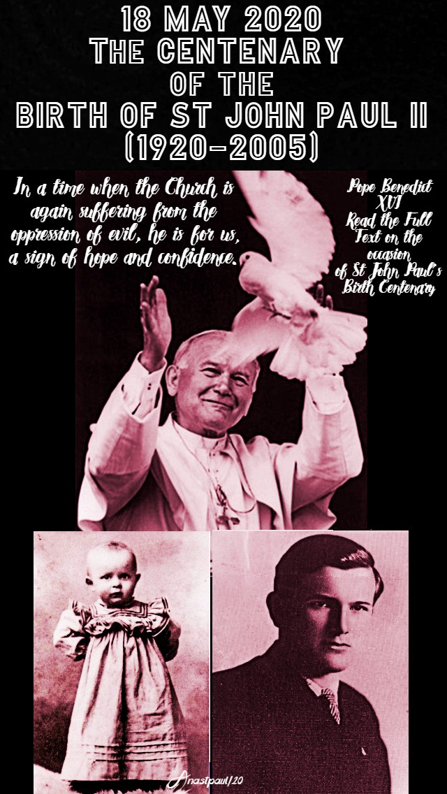 centenary of the birth of st john paul II 18 may 2020 no 2