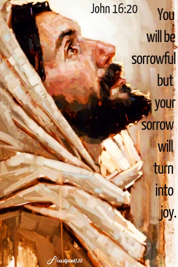 john 16 20 you will be sorrowful but your sorrow will turn into joy 22 may 2020