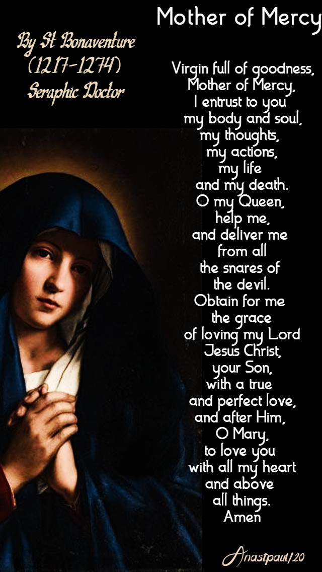 mother of mercy - st bonaventure - 6 may 2020