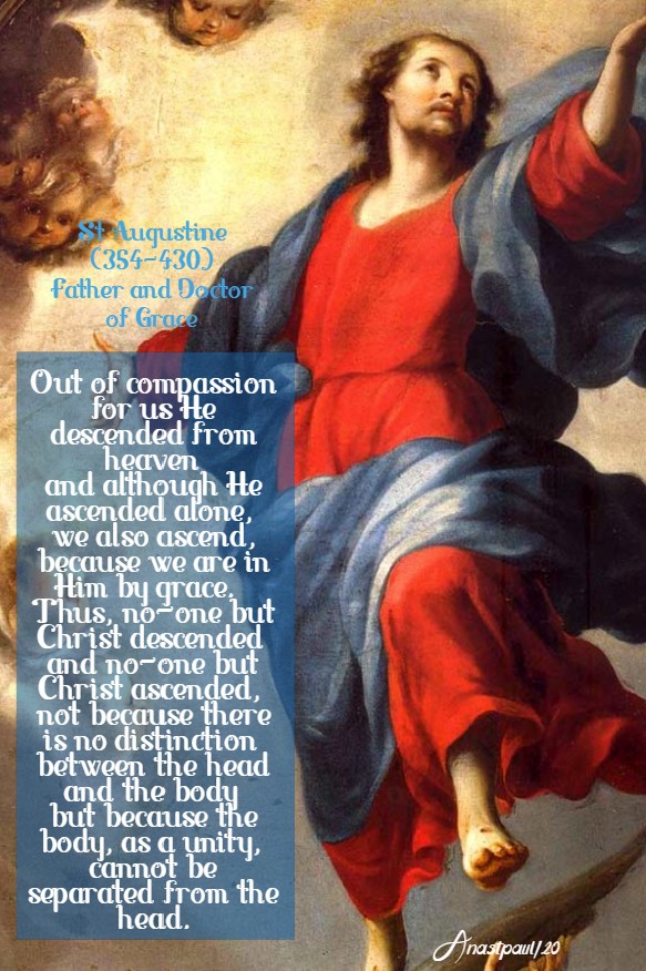 out of compassion for us he descended - st augustine on ascension day 24 may 2020