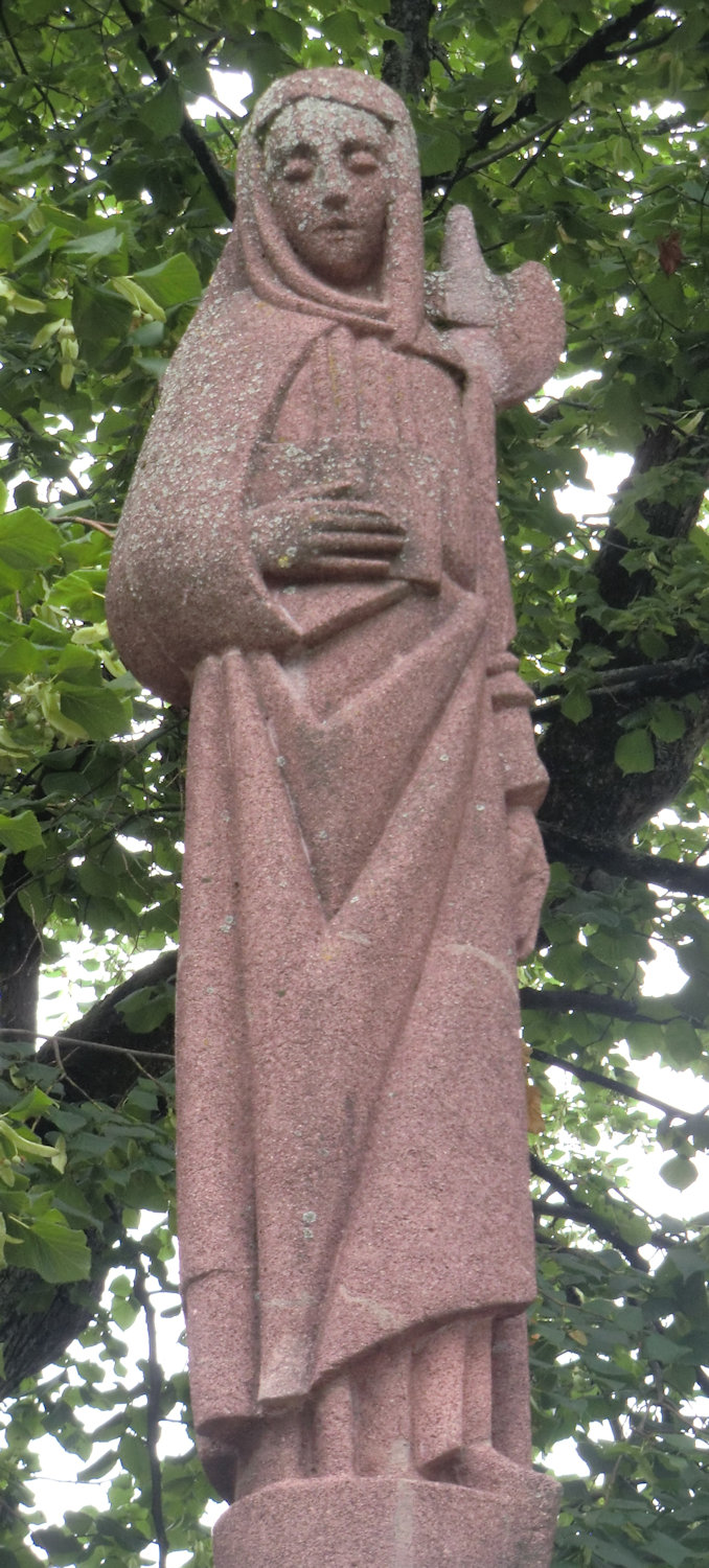 st wilborada Josef Büsser Statue, 1926, vor der Kirche St. Mangen