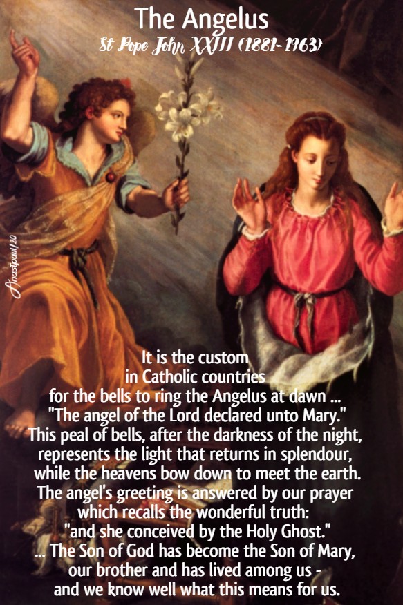 the angelus st john XXIII 15 may 2020