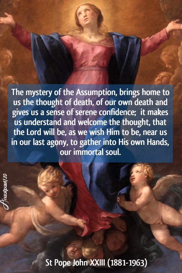 the mystery of the assumption St John XXIII 28 may 2020