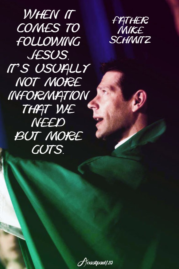 when it comes to following jesus - fr mike schmitz 7 may 2020