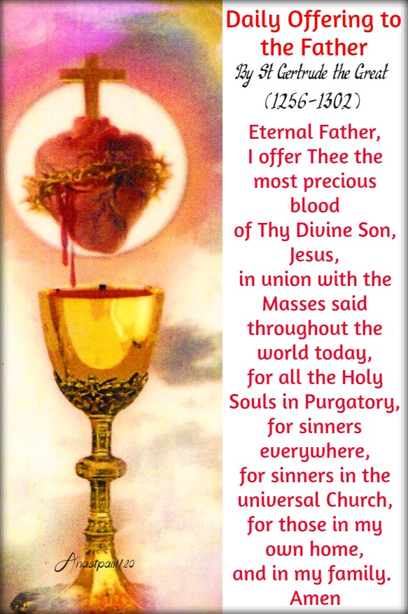 daily offering to the father -precious blood - st gertrude 1 july 2020