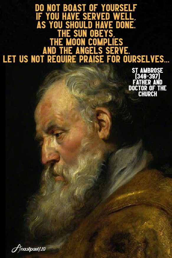 do not boast - st ambrose 17 june 2020