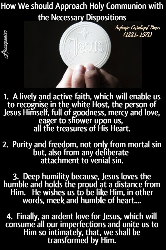 how w should approach holy communion bacci 21 june 2020