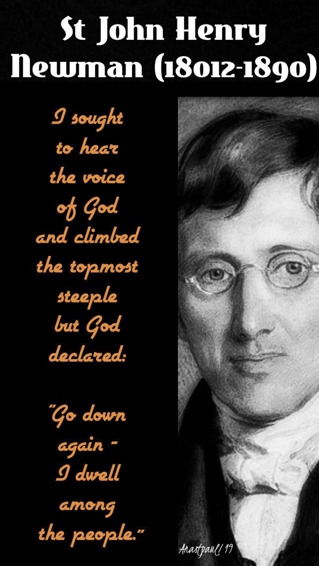 i-sought-to-hear-the-voice-of-god-bl-john-henry-newman-29-march-2019 and 30 oct 2019