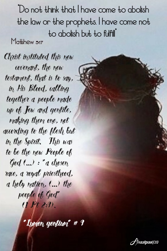 matthew-5-17-do-not-think-that-i-have-come-to-abolish-christ-instituted-lumen-gentium-16-feb-2020 and 10 june 2020