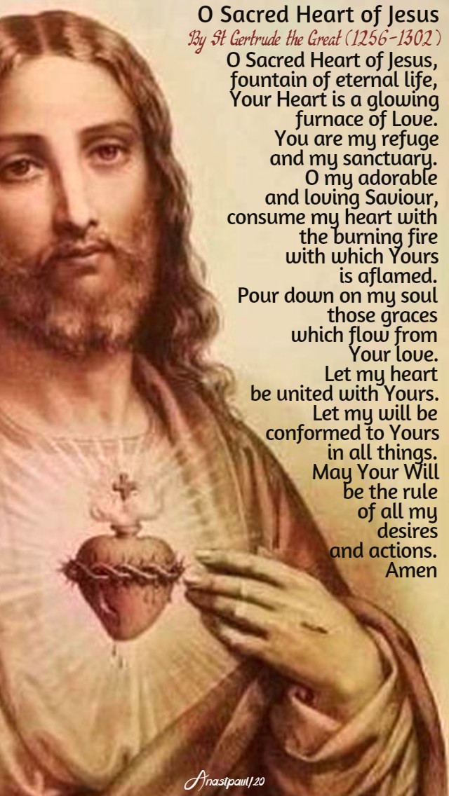 o sacred heart of jesus by st gertrude the great 3 june 2020