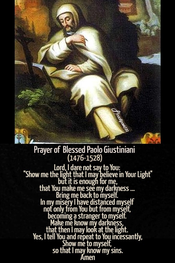 prayer of bl paolo biustiniani lord i dare not say to you - 28 jue 2020