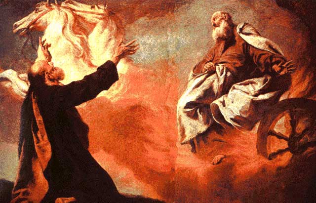 st elisha watching elijah being taken to heaven