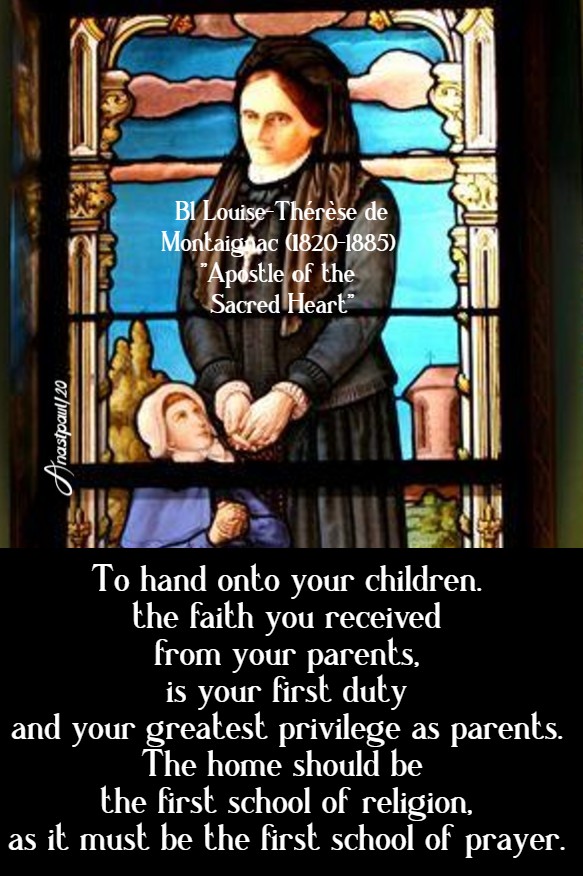 to hand on to your children - bl louise-therese 27 june 2020