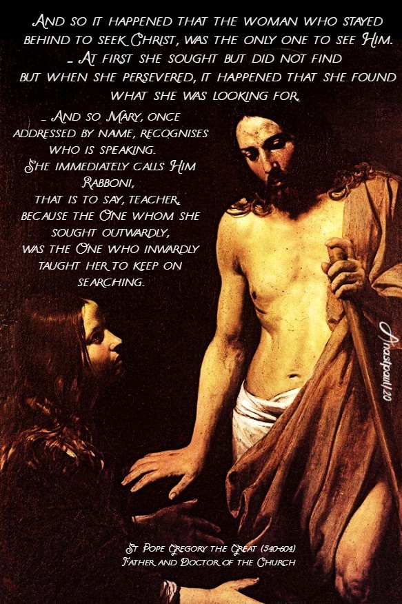 and so it happened that the woman who stayed behind - st pope gregory 22 july 2020