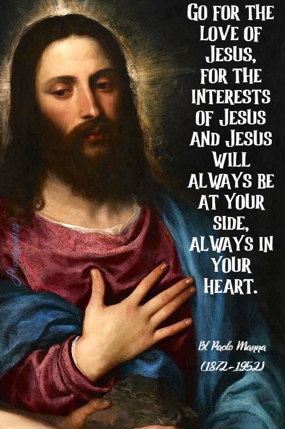 go for the love of jesus - bl paolo manna 9 july 2020