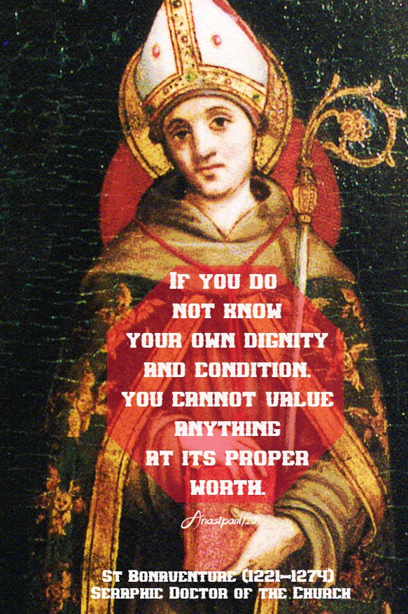 if you do not know your own dignity - st bonaventure - 15 july 2020