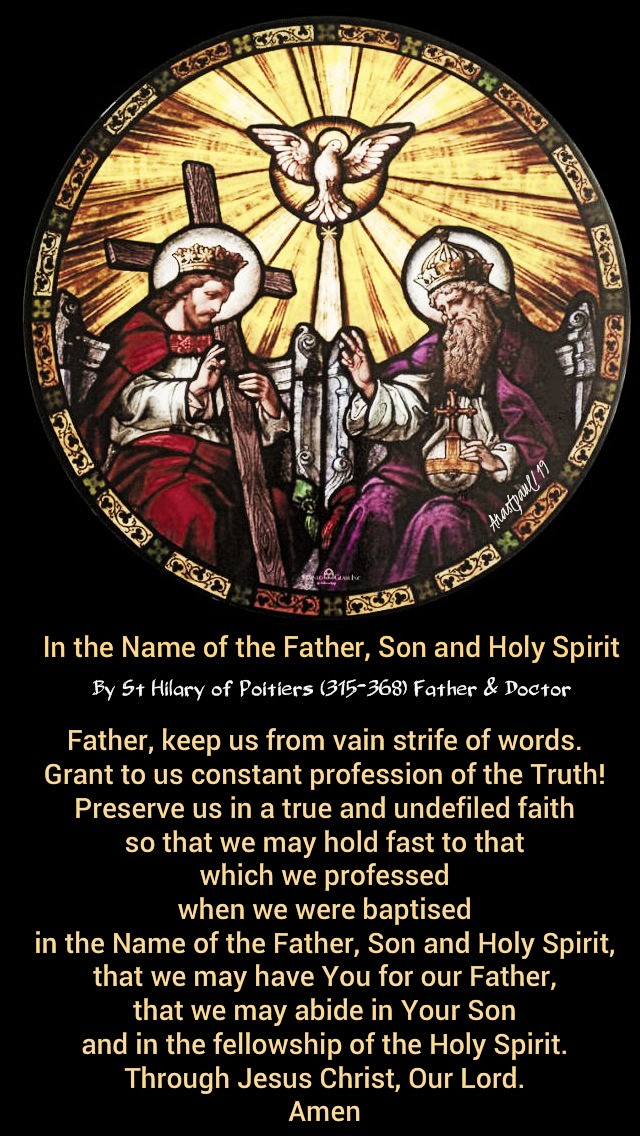 in-the-name-of-the-father-son-and-holy-spirit-st-hilary-8-july-2019 and 20 july 2020