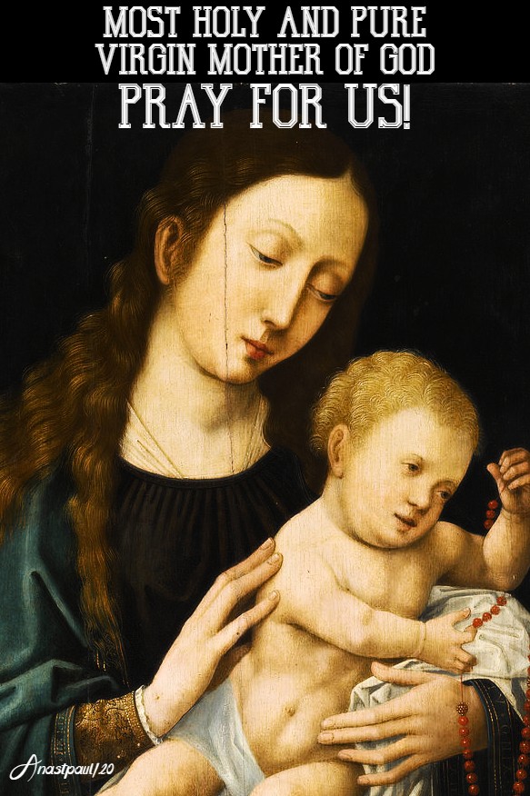 MOST HOLY AND PURE VIRGIN MOTHER OF GOD PRAY FOR US 19 JULY 2020