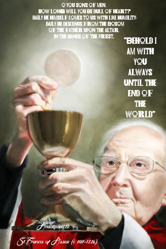 o you sons of men how longwill you be dull of heart - st francis 5 july 2020 sun reflection