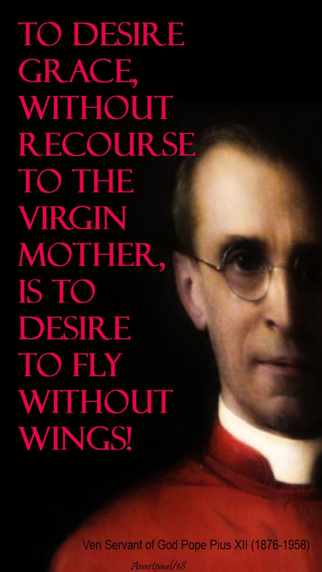 to desire grace - ven pope pius XII - 15 jan 2018