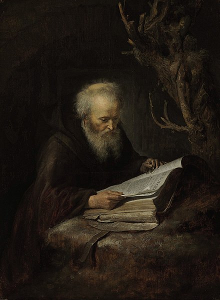 440px-Gerrit-Dou-A-Hermit-Saint-Reading-in-a-Cav_grande