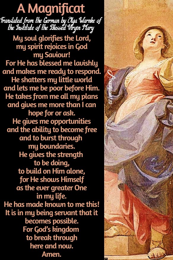a magnificat translated from the german - 15 aug 2020