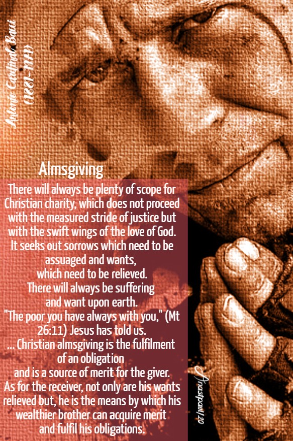 almsgiving bacci 13 aug 2020