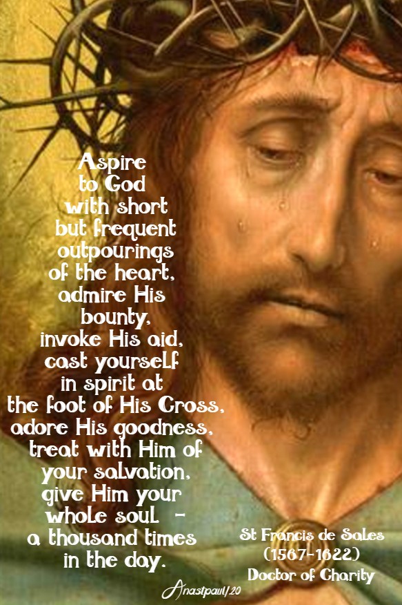 aspire to god - st francis de sales - 16 aug 2020