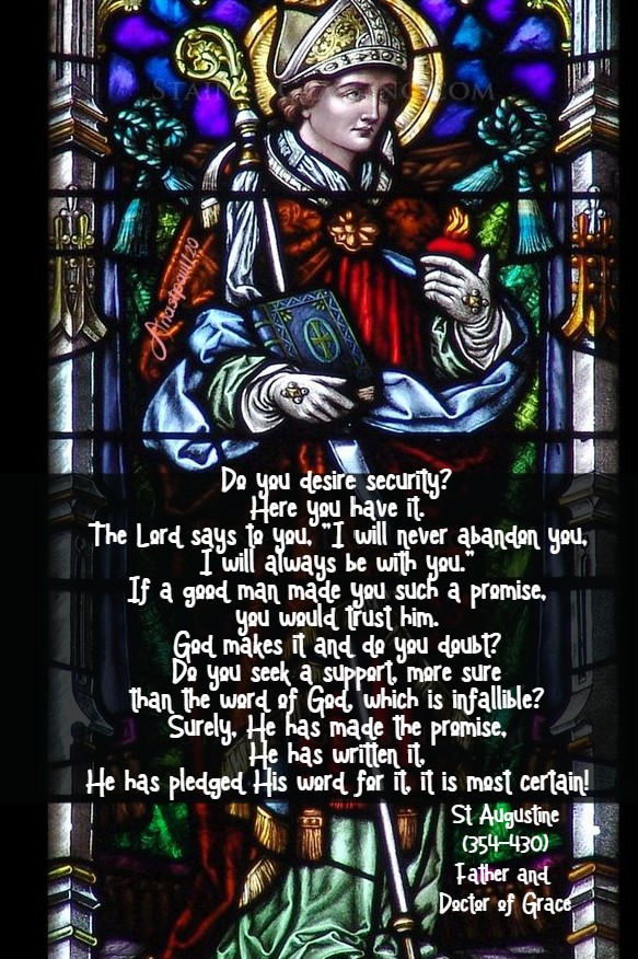 do you desire security - st augustine faith or doubt 3 july 2020