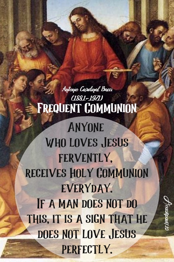 Thought for the Day – 21 August – Frequent Communion – AnaStpaul