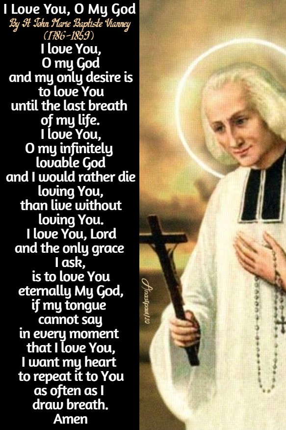 i love you o my god - st john vianney 4 august 2020