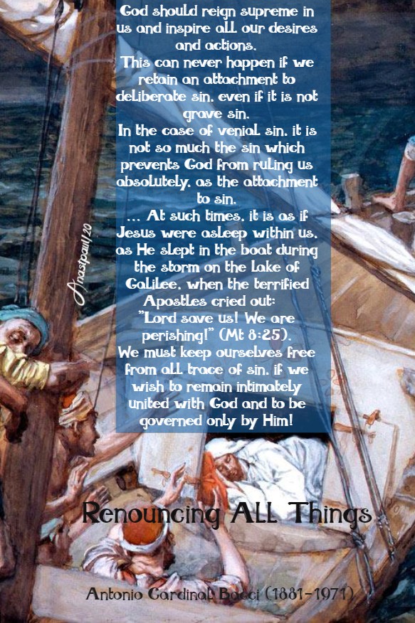 renouncing all things - bacci 18 aug 2020