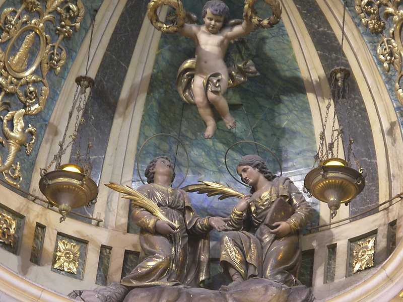 sts justus and pastor statues