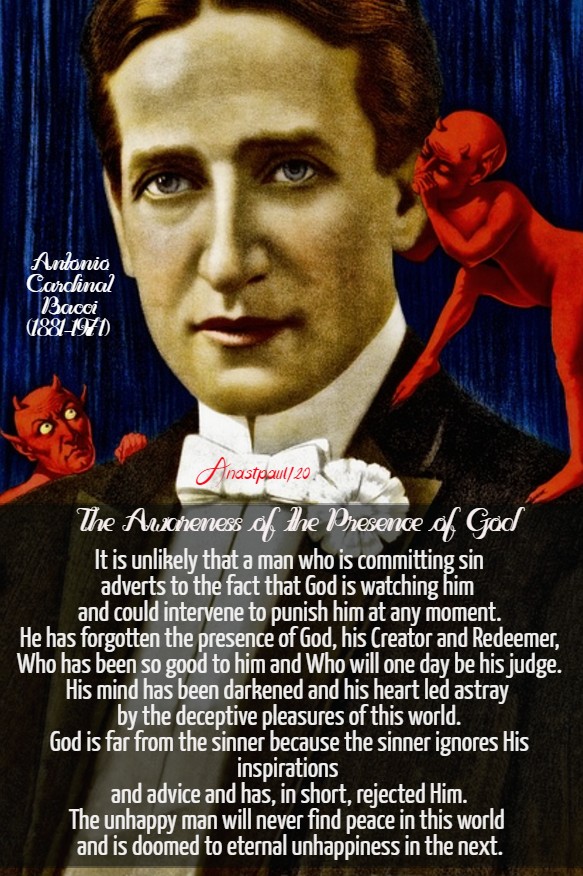 the awareness of the presence of god - bacci 8 aug 2020