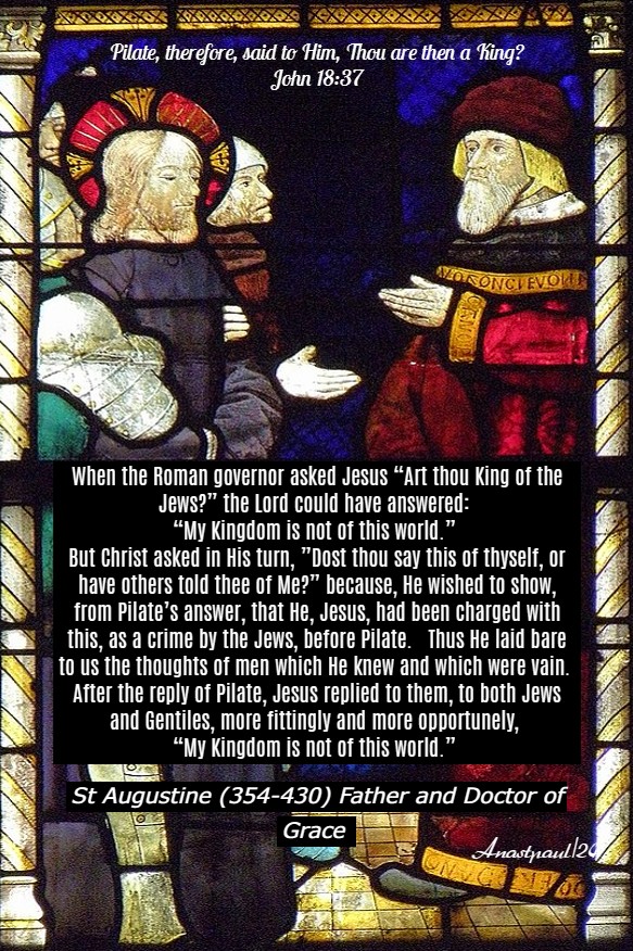 One Minute Reflection – 27 October – “My Kingdom is not of this world ...
