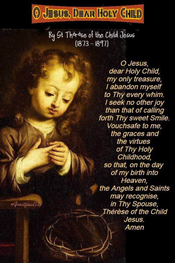 Our Morning Offering – 20 December – O Jesus, Dear Holy Child – AnaStpaul